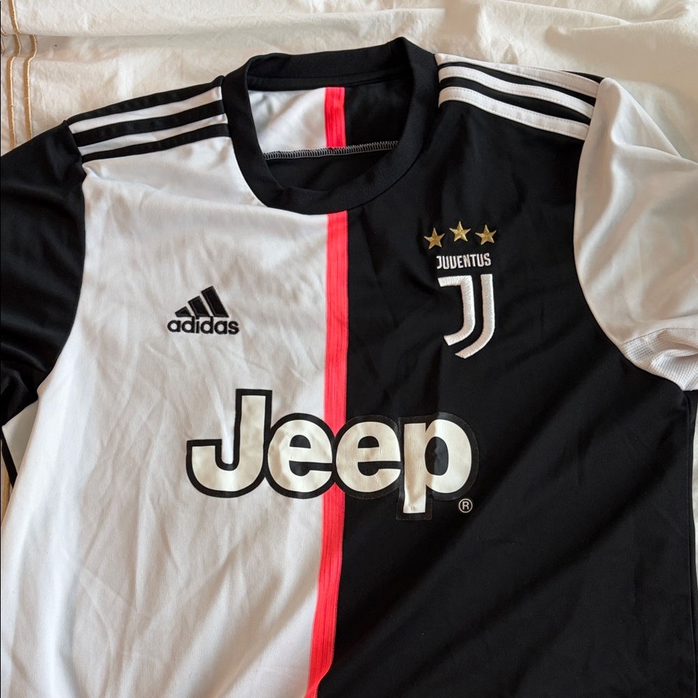 Adidas Juventus Black White Red Soccer Shirt